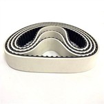 Gumos paskirstymo diržas su papildomais guminiais ir griovelio dantimis